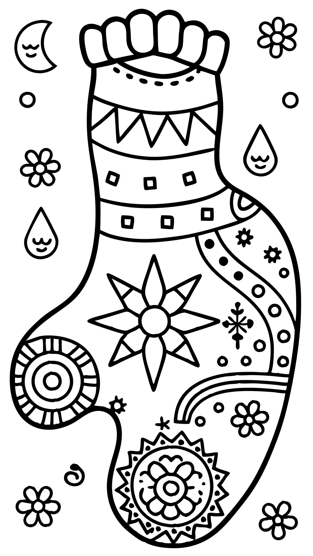 foot coloring page